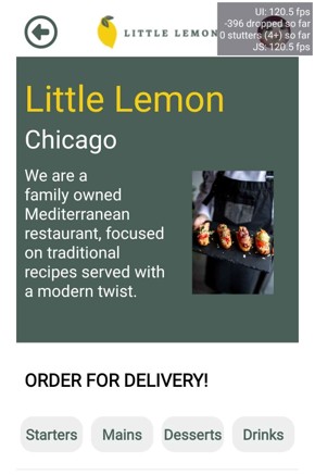 Lemon restaurant app screenshot 2