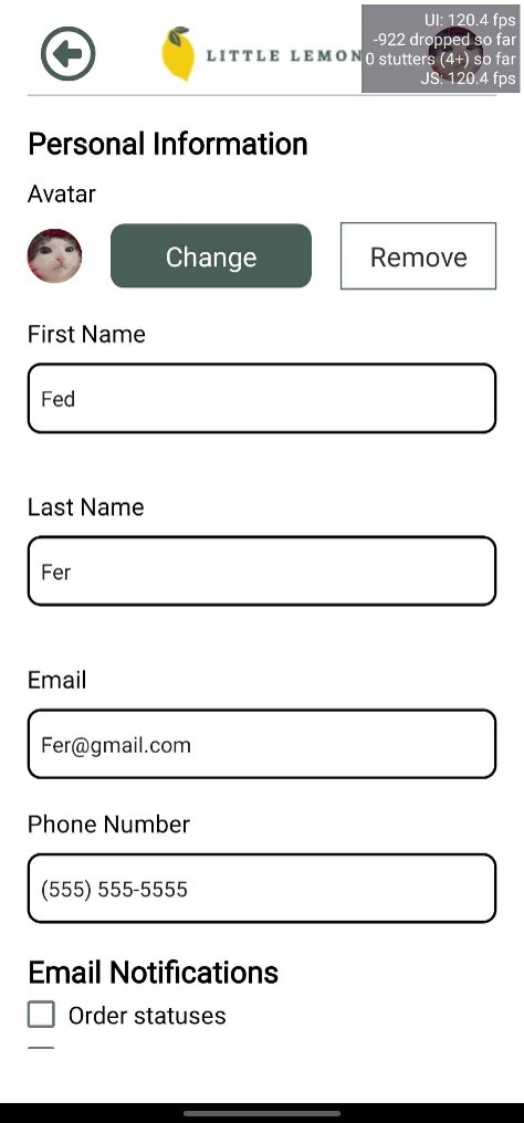Lemon restaurant app screenshot 3